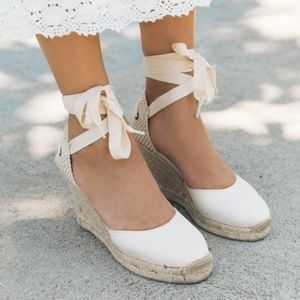 Soludos lace up wedge espadrilles 7.5